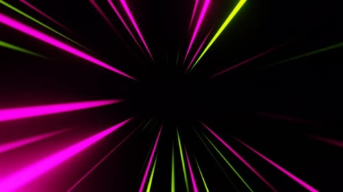 Pink And Green Neon Seamless Lines Movement Background Vj Loop In 4K