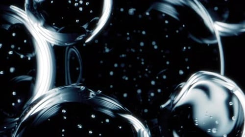 Косметика Blue Serum Liquid Bubbles 3d Абстрактный фон Косметический увлажняющий крем Essence Gel