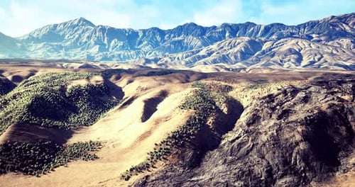 Vast Mountain Landscape Revealing Rugged Terrain and Serene Valleys at Dawn