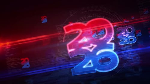 Túnel em loop com símbolo do ano 2026