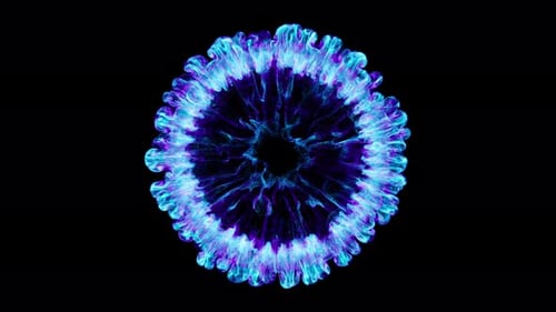 Futuristic Blue Energy Burst Reveal Effect