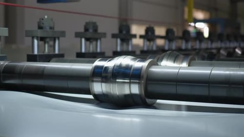 Machine Metal Rollers Factory Machinery Production at Industrial Plant Industry Factory