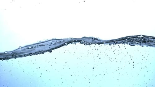 Super Slow Motion Blue Water Waves with Air Bubbles Filmed on a Highspeed Camera at 1000 Fps