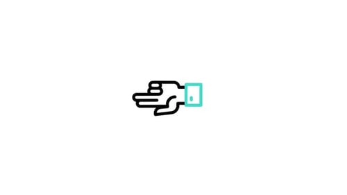 Flat Design Animated Hand Pointing Icon