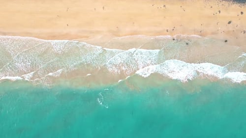 Summer seascape beautiful waves, blue sea water in sunny day. Esquinzo beach, Spain, Canary Island T