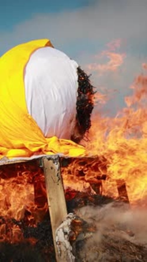 Belarus Burning Effigies Straw Maslenitsa