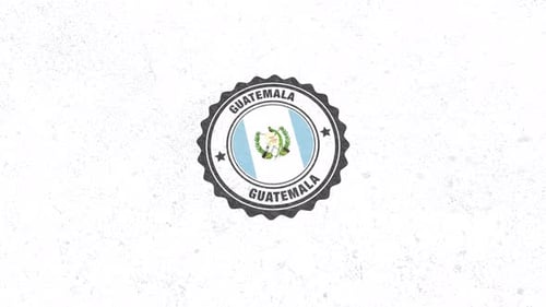 Guatemala Country Flag Stamp Reveal Animation
