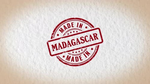 Made In Madagascar Stamp Style Word
