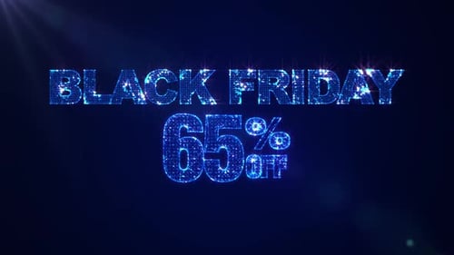 Black Friday Glittering Text Reveal Title