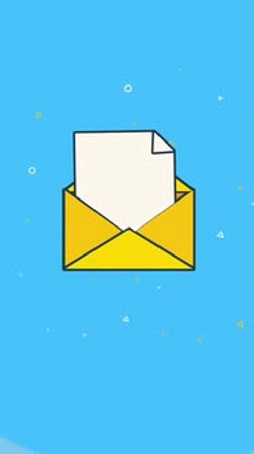 Mail Post Sending White Paper Vertical