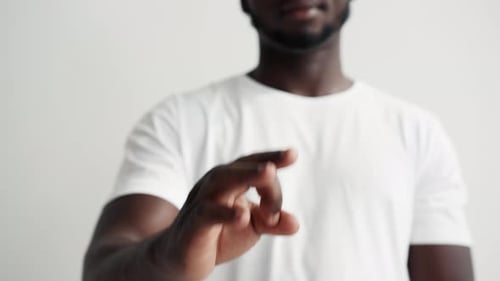 Adult Man Makes OK Hand Gesture