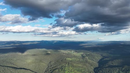 Panorama of Beautiful Countryside of Romania