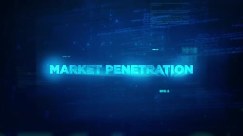 Market Penetration Concept Technology Futuristic Data Background V02