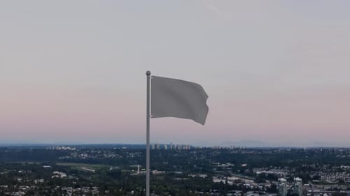 Realistic Waving Flag Image Reveal Template