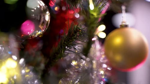 Christmas Ornament Placed on Tree for Decoration