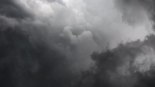 Stormy clouds With Lightning Flashing.