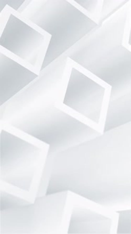 Vertical Video - White Cubes Abstract Minimalist Geometric Background