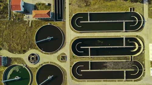 Reservoir for Biological Purification and Cleaning of Dirty Sewage Water