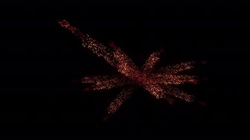 Abstract Sparkling Particle Burst Transition