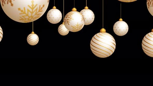 Elegant Christmas Ornaments Seamless Loop Decoration