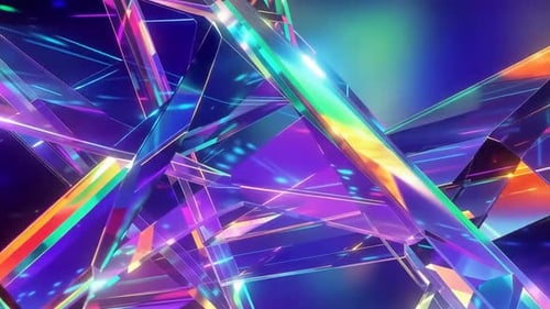 Abstrakter geometrischer 3D-Kristallhintergrund mit Vibration
