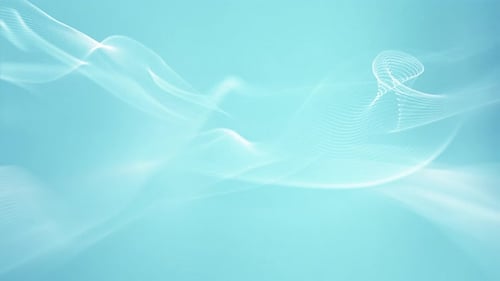 Fluid Light Cyan Line Waves – Minimal Motion Design