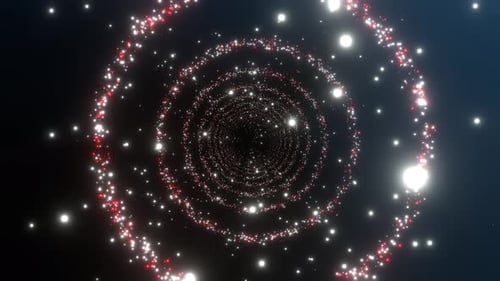 Red And White Magical Shining Magical Corridor Background Vj Loop I 4K