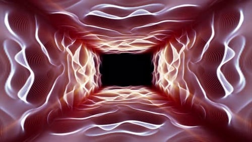 Space Tunnel Si-fi Background. Flying Through Wormhole And Stars In Space. Jump In To Hyperspace