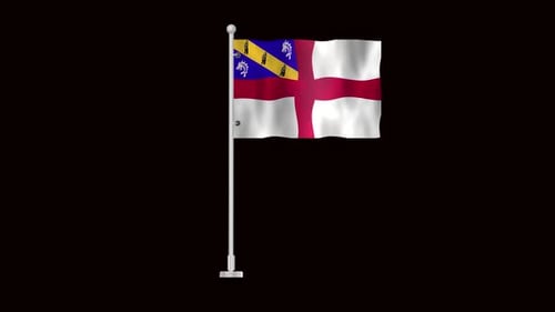 Realistic Waving Flag Animation with English and French Heraldry