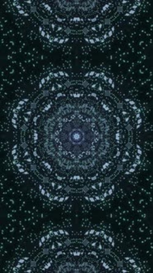 Vertical Looped Background with a Shimmering Kaleidoscope