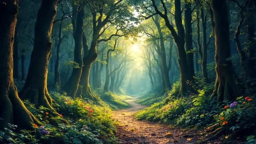 Animated Magical Forest Background