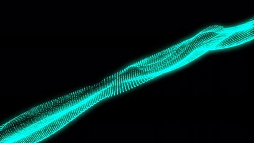 Futuristic Glowing Particle Wave Background