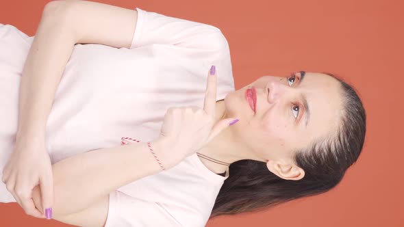 Vertical video of Hesitant woman., People Stock Footage ft. people ...