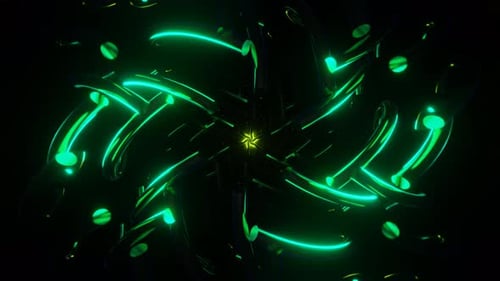 Lively Disco Pattern VJ Loop Rhythmic Flashing Neon in Seamless Design