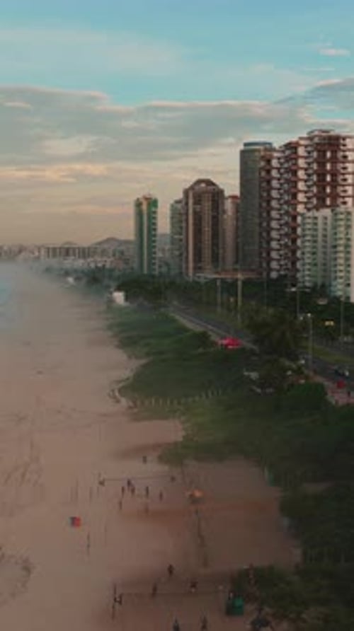 Rio de Janeiro panorama at Rio de Janeiro in Rio de Janeiro Brazil with high rise buildings and bay