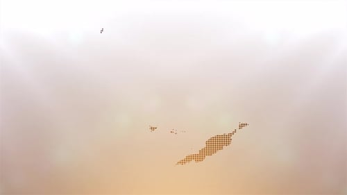 Pixelated World Map Reveal with Corporate Light Effects