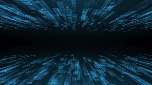 Infinite Data Stream Business Corporate Technology Particles Tunnel Digital Background Loop