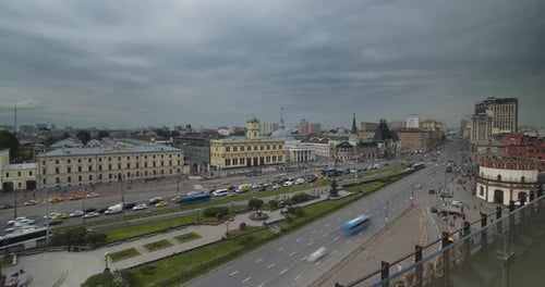 daytime timelapse from the roof of the Kazan railway station