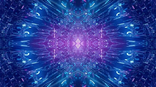 Flackernder Neon Sci-Fi Tunnel V2