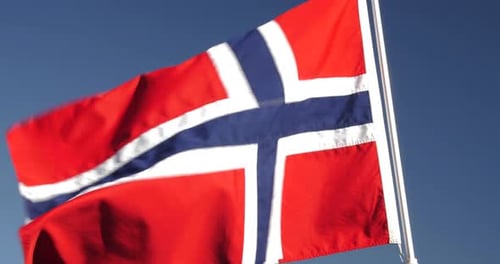 Red, White, and Blue Flag Waving