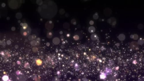 Festliches Bokeh mit violetten Partikeln