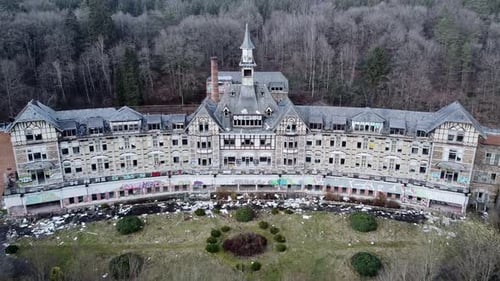 Psychiatric hospital in Belgium (drone shot).