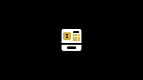 Atm symbol icon animation video