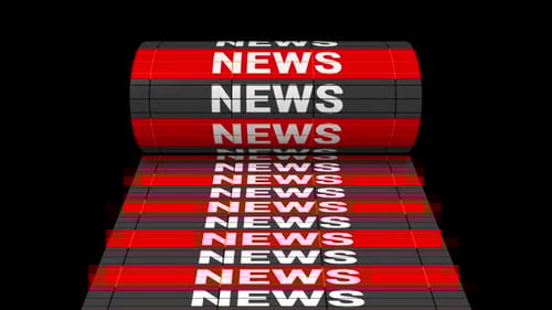 Bucle de animación de texto de noticias