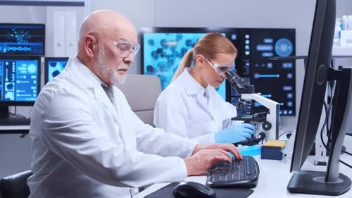 Scientists Conduct Research in Modern Laboratory