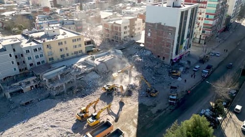 Luftbild des Erdbebens der Stadt Adiyaman