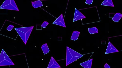 80 style background with geometric shapes Alpha Channel