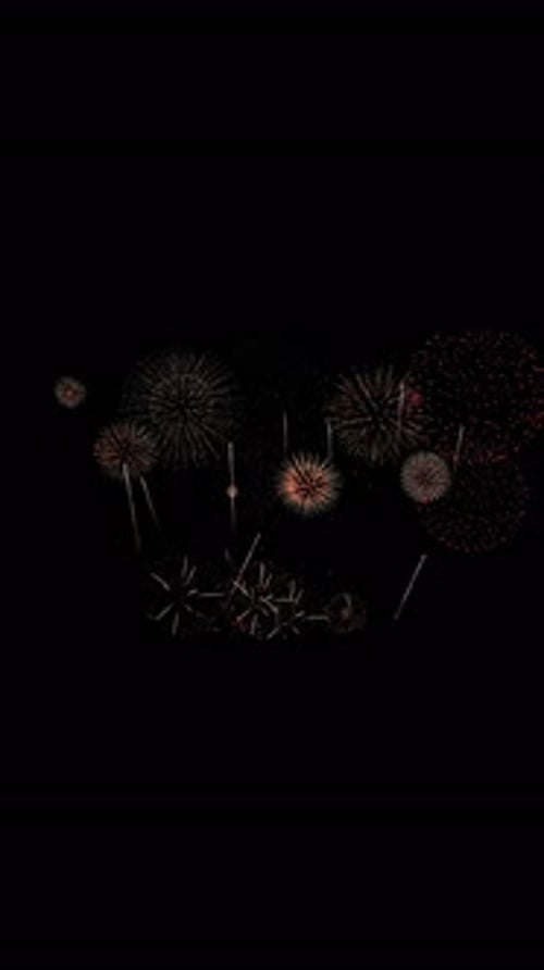 Vibrant Fireworks Explosions on Transparent Background for Celebrations