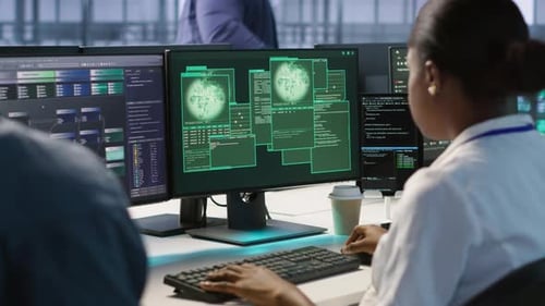 Cyber Security Team Investigating System Hacking in Data Center