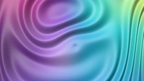 Seamless Loop of Abstract Fluid Rainbow Ripple Waves